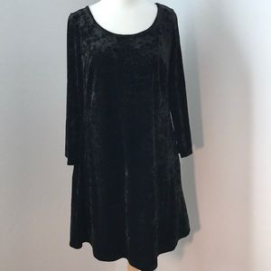 Soma Crushed Knit Velvet Pullover Lounge Dress